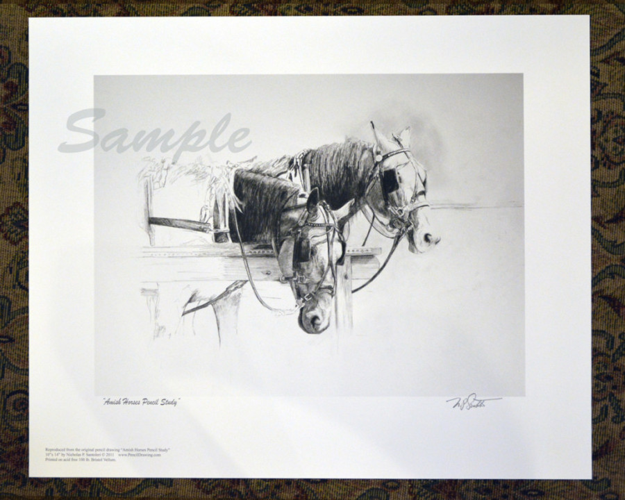 Amish Horses Print Santoleri