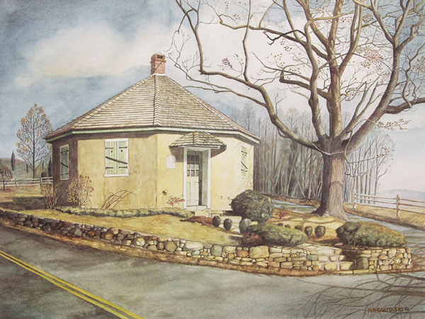 Diamond Rock Schoolhouse Santoleri limited Edition Print from Watercolor Painting