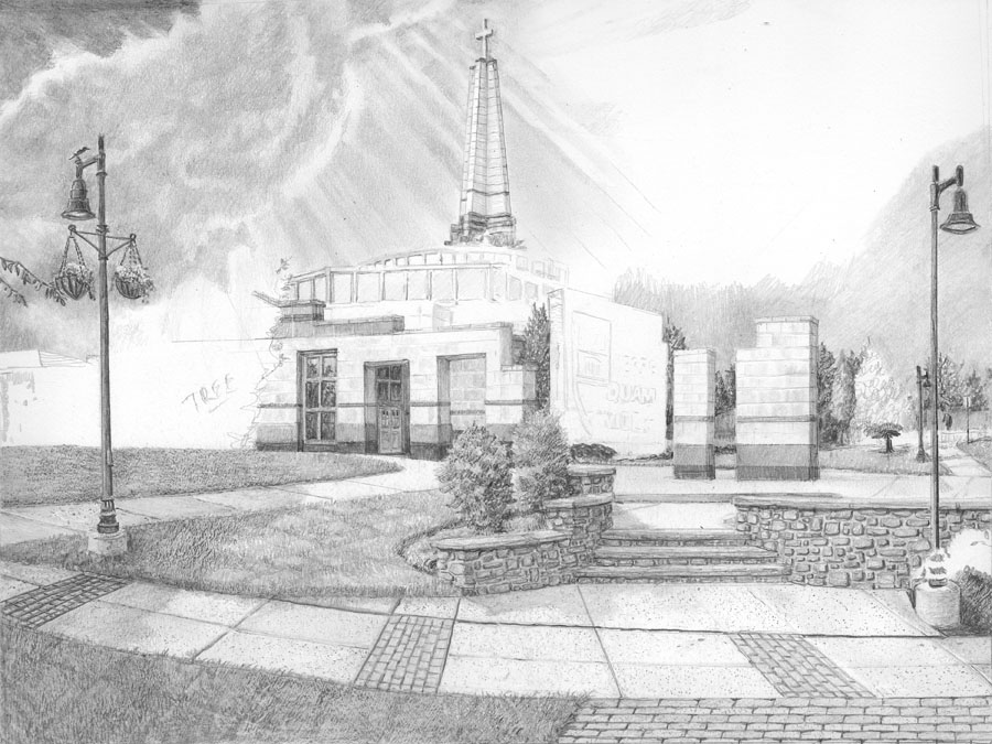 Episcopal Academy Pencil Drawing in Progress 04