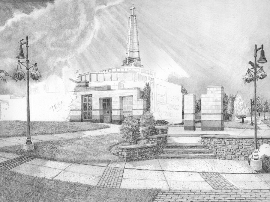 Episcopal Academy Pencil Drawing in Progress 05