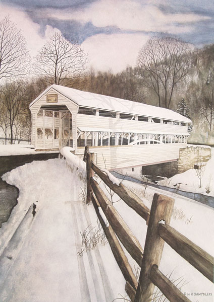 Knox Bridge Santoleri limited Edition Prints from Watercolor Painting