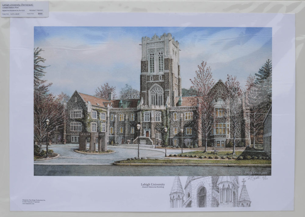 Lehigh University Remarqued Print