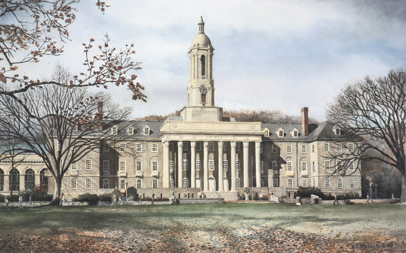 Penn State Artwork "Old Main"  Penn State Artwork