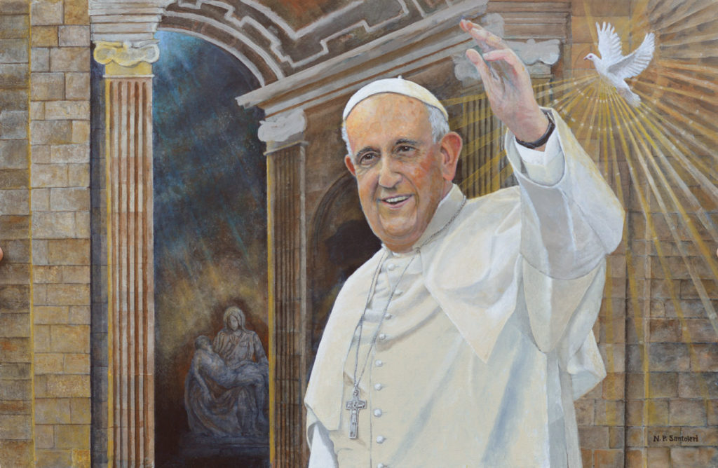 Pope Francis in Rome In Progress by Nicholas Santoleri
