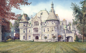Rosemont College by Santoleri limited edition prints from watercolor painting