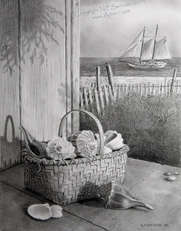 Open Edition Prints of Serenity pencil drawing by Santoleri
