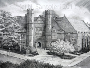 West Chester University - Commission University Prints, artist N. Santoleri