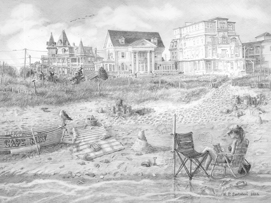 Cape May Drawing in progress 11