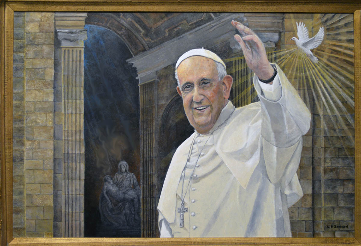 Pope Francis Painting In Progress Pope Francis Painting In Progress