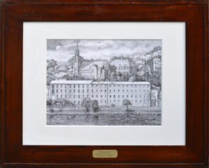 "Manayunk" Original framed pencil drawing by Santoleri