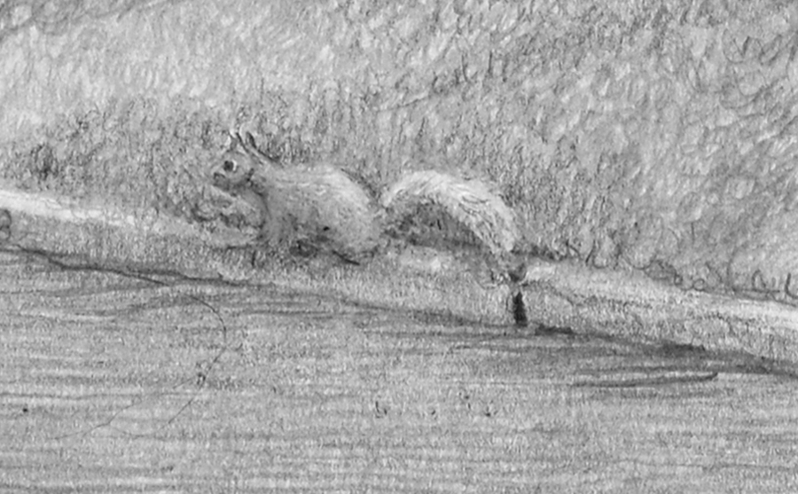 Ocean Pathway pencil drawing by Nick Santoleri detail 01