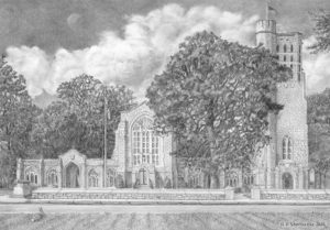 Washington Memorial Chapel Pencil drawing by Santoleri