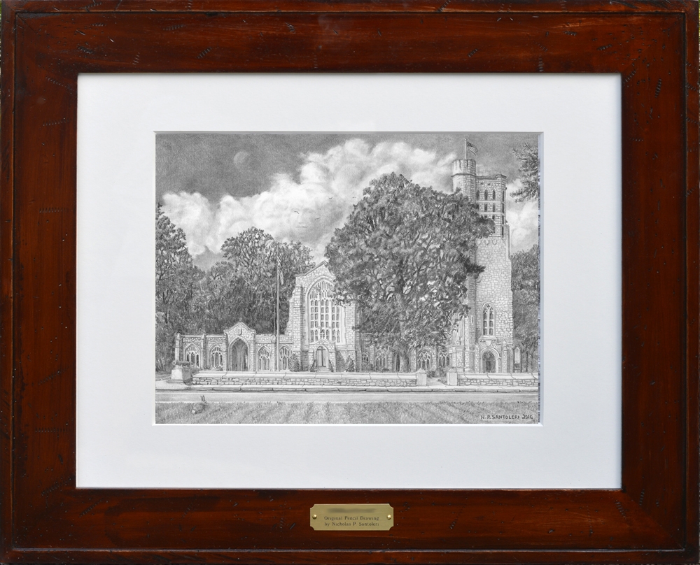 Washington Memorial Chapel Matted & Framed by Nick Santoleri