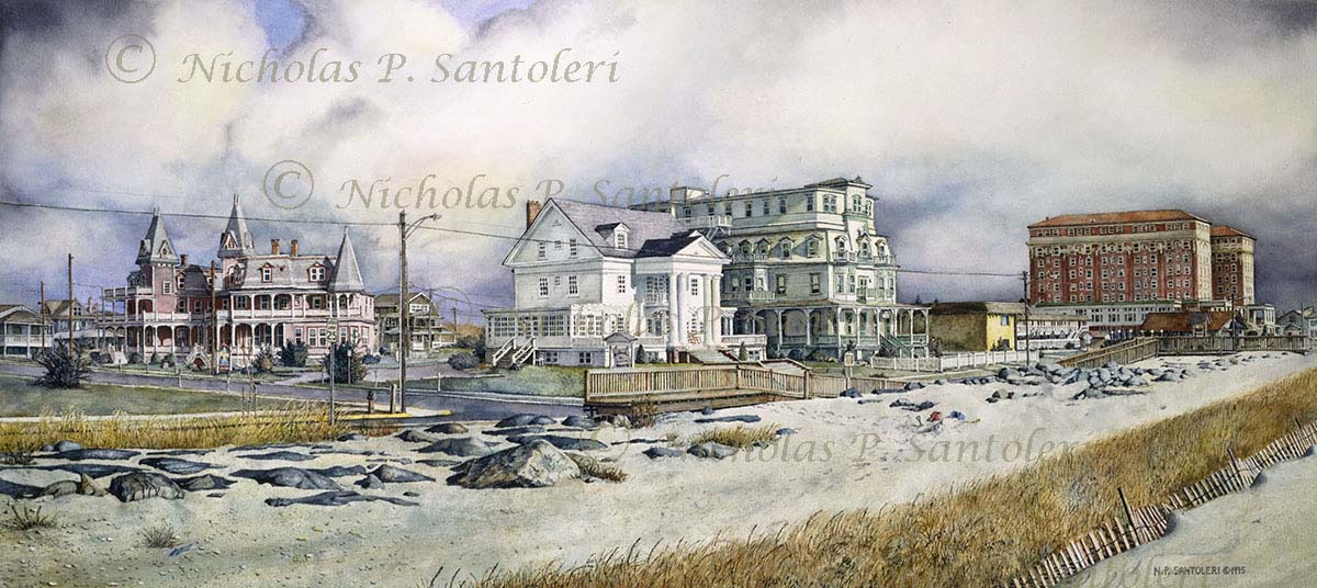 After Labor Day - Cape May Art by Santoleri