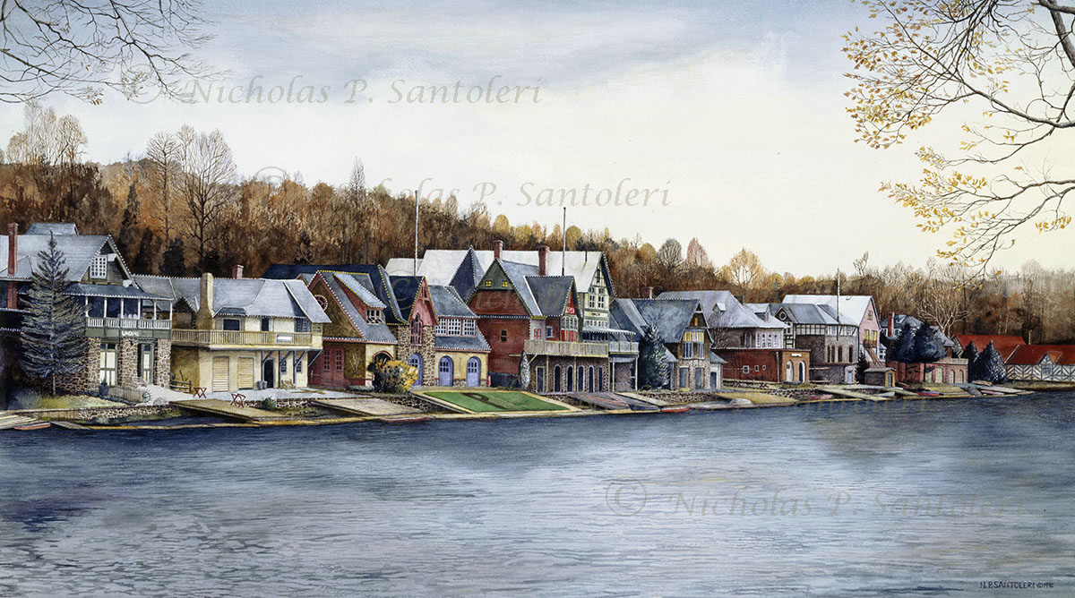 Boathouse Row By Nicholas Santoleri
